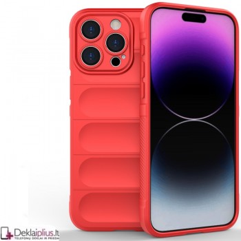 Magic Shield guminis dėklas su kameros apsauga - raudonas (Apple Iphone 15 Pro Max) Magic Shield guminis dėklas su kameros apsauga - raudonas (Apple Iphone 15 Pro Max)